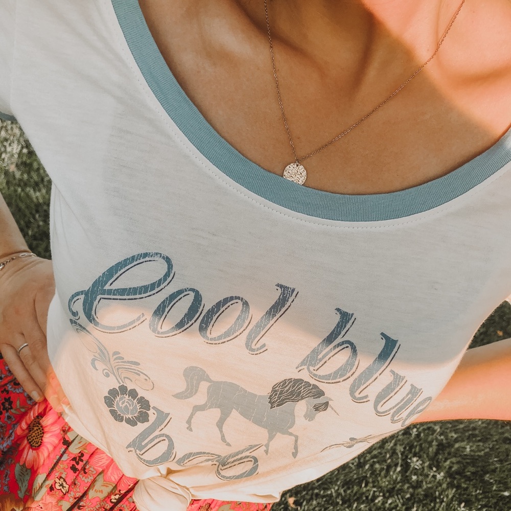 Spell & the Gypsy - Cool Blue Baby tee - Size S